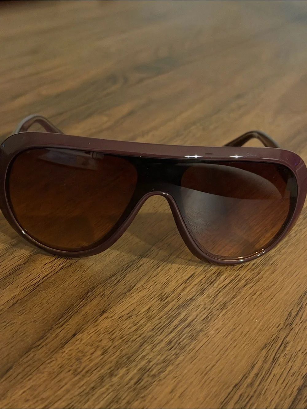 Quay Australia Set List Oversized Shield Sunglasses - Dark Brown Gradient